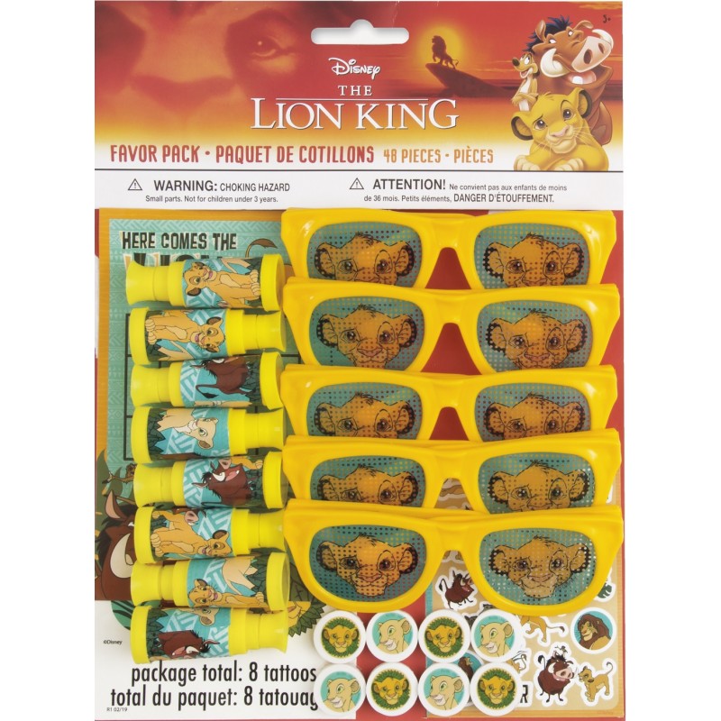 the-lion-king-party-favours-pack-48-piece-the-lion-king-party